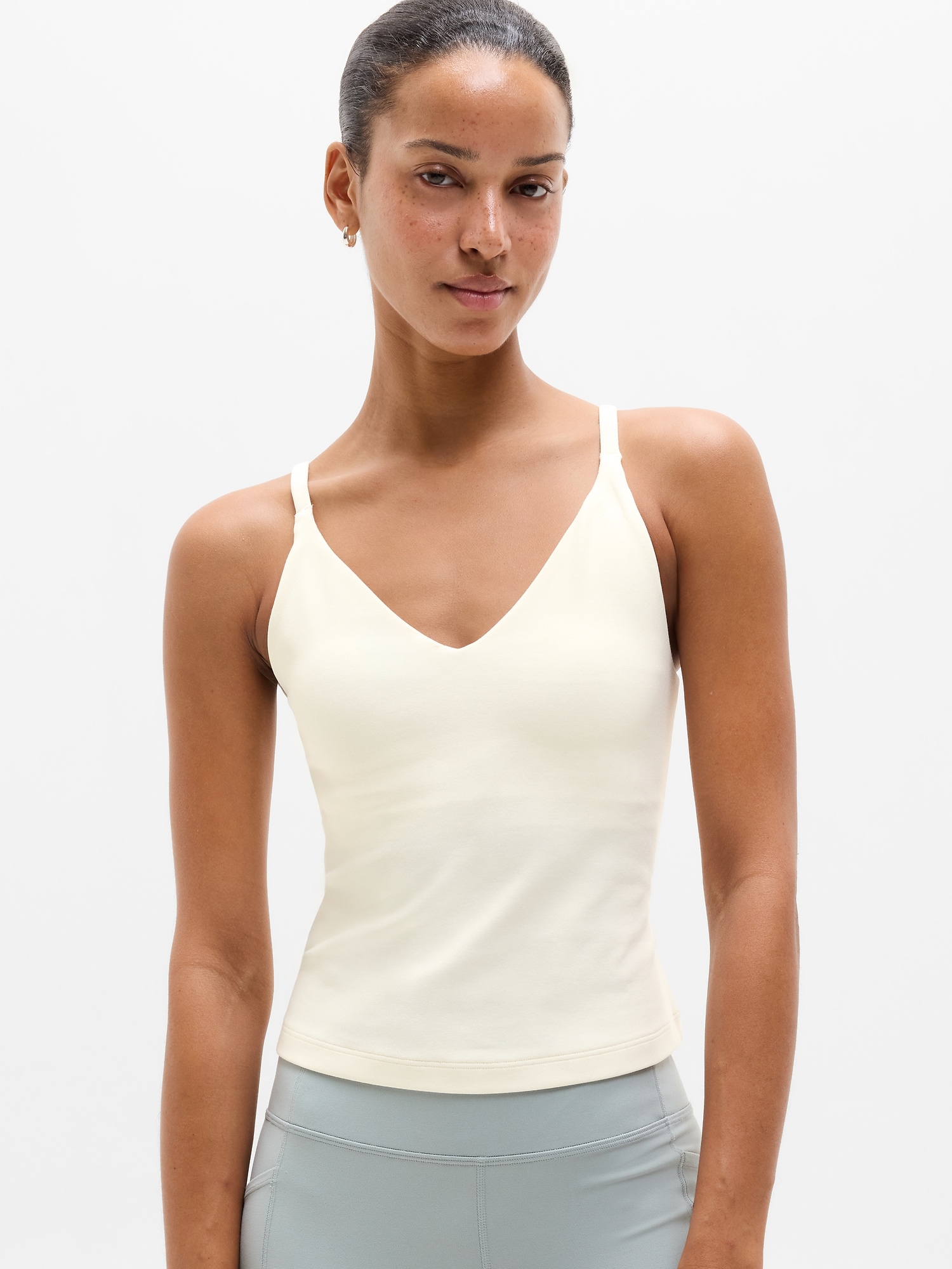 Athleta Women's Intuition Built-In Bra Tank White Size XL