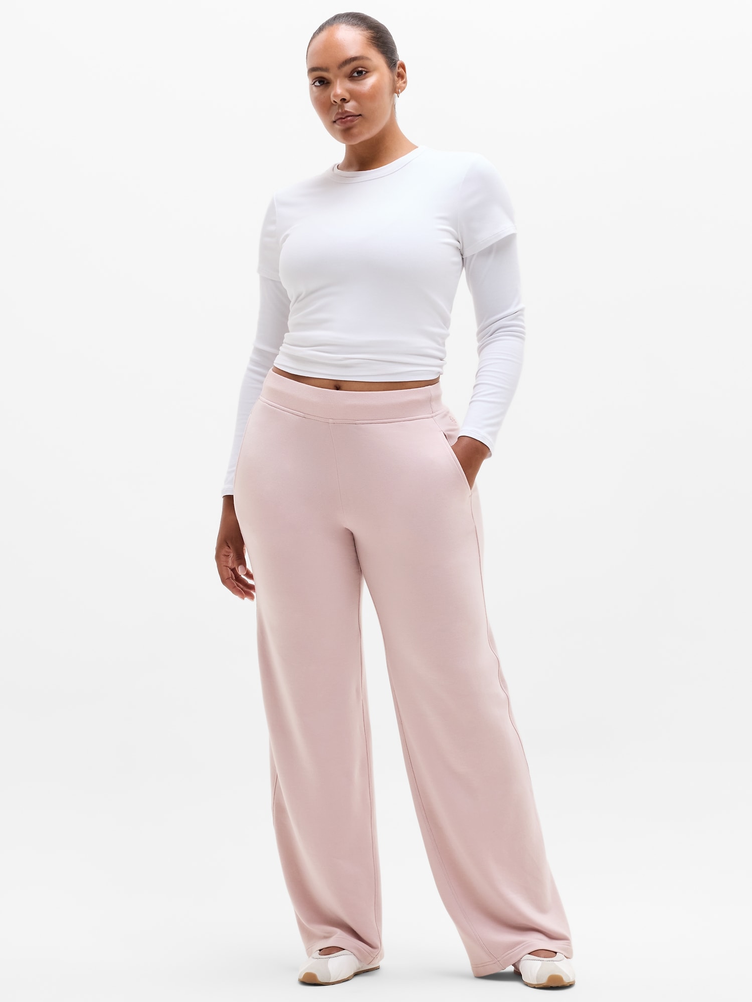 Athleta Women's Coaster Luxe Straight Leg Pant Pink Tall Size M