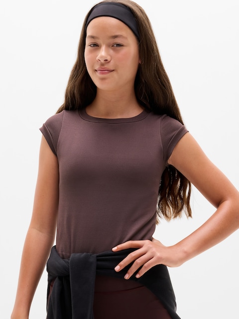 Athleta Girl Rise Above Rib Finish Line Tee