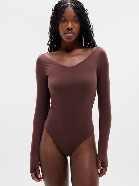 BodyMove V-Neck Long Sleeve Bodysuit