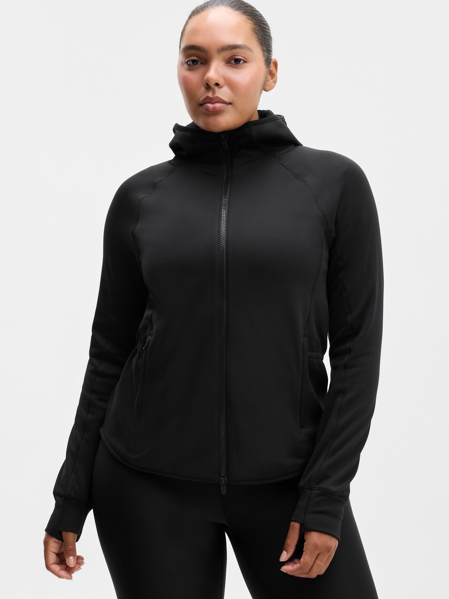 Athleta Women's Unstoppable Full Zip Jacket Black Size L
