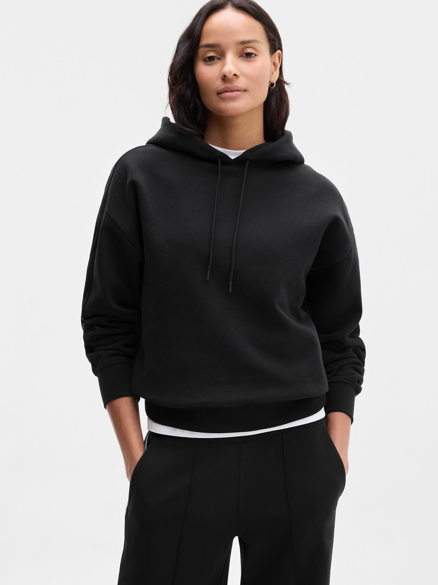 Athleta Women's Forever Fleece Hoodie Black Size XL
