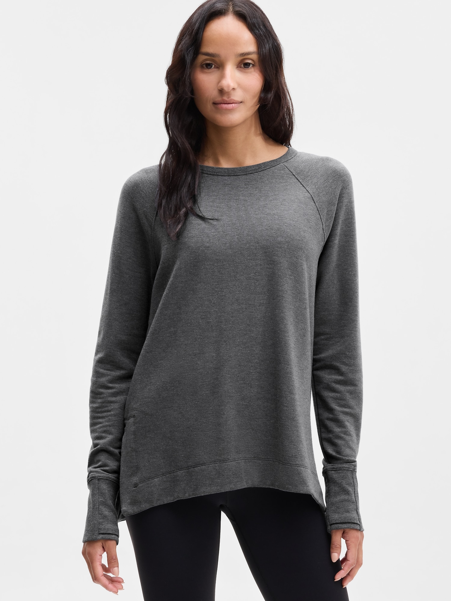 Athleta Women's Coaster Luxe Recover Sweatshirt Gray Size XS