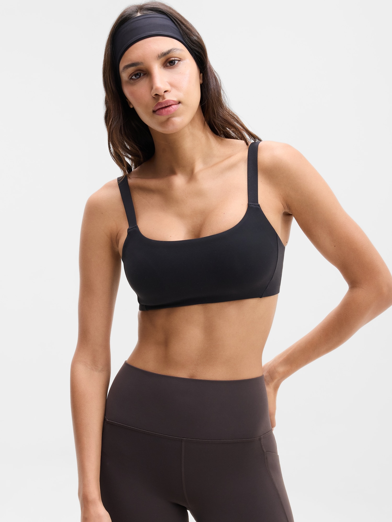 Athleta Women's Reform Adjustable Sports Bra A-C Black  Size L