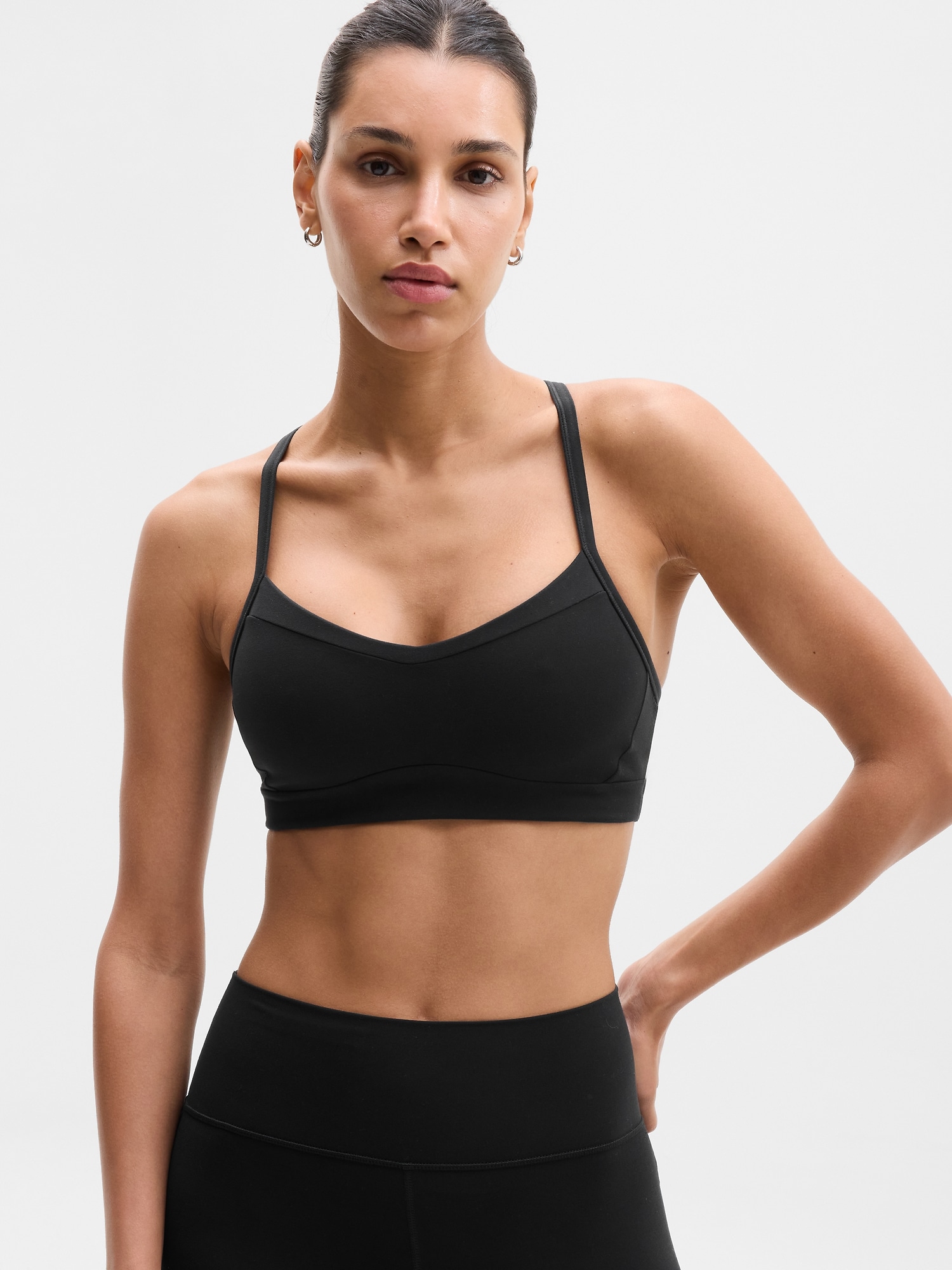 Athleta Women's Vital Sports Bra A-C Black  Size L