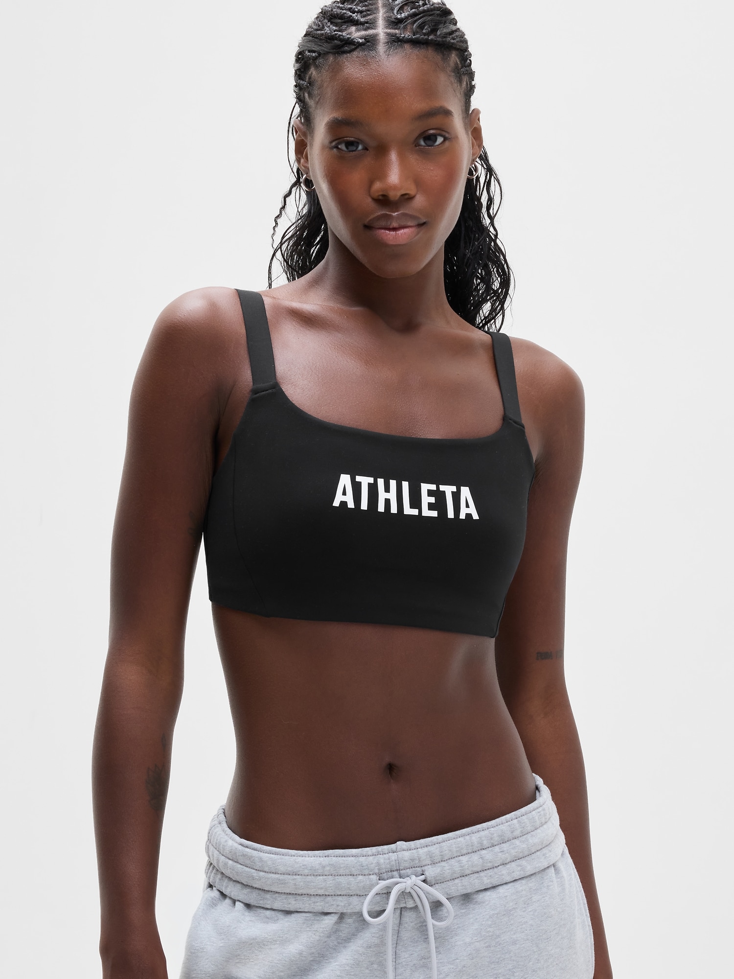 Athleta Women's Reform Adjustable 001 Sports Bra D-Dd Black Size L