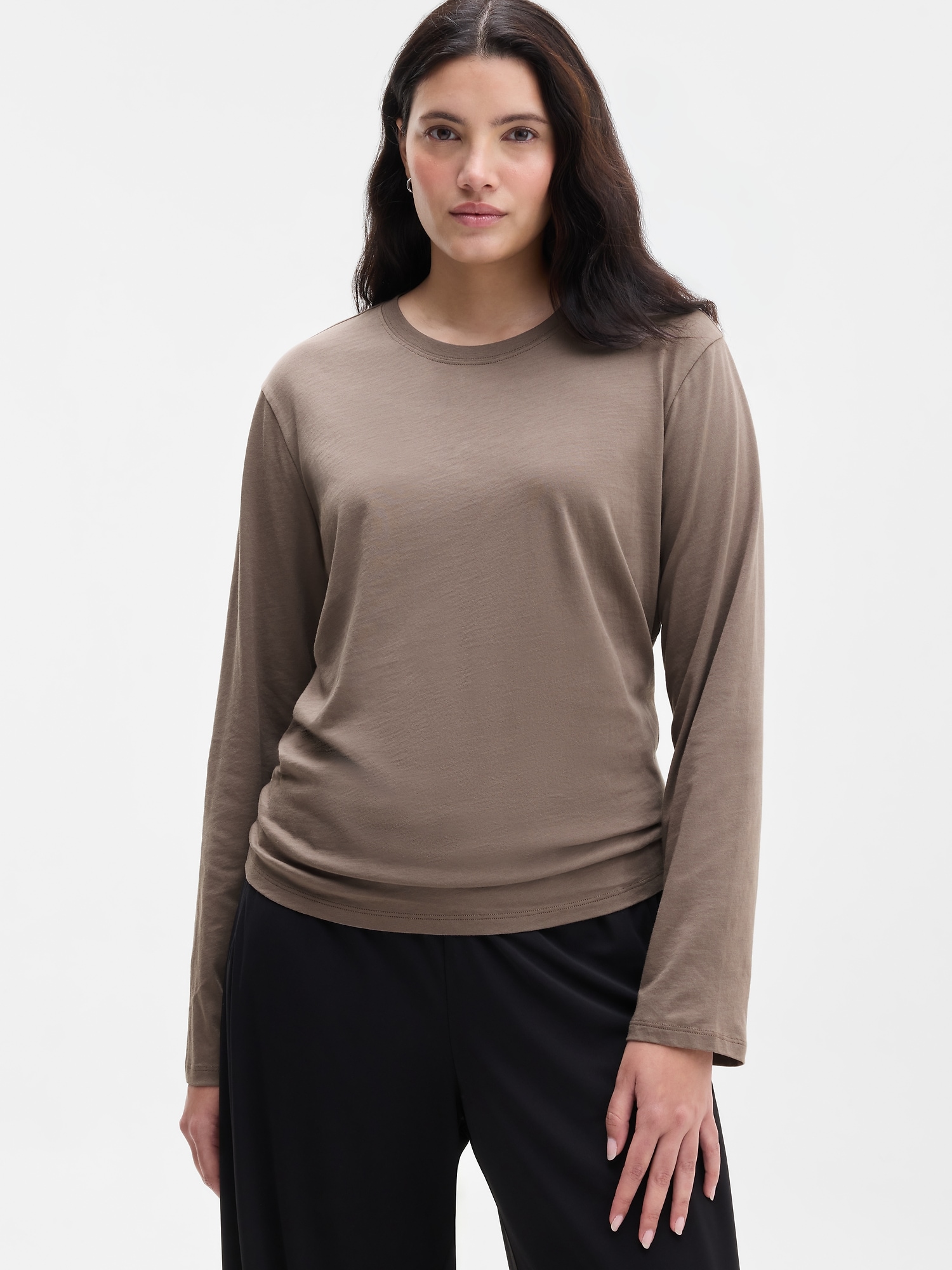 Athleta Women's Favorite Cotton Classic Top Gray Size L
