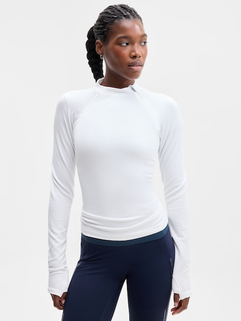 Flurry Seamless Asym Half Zip
